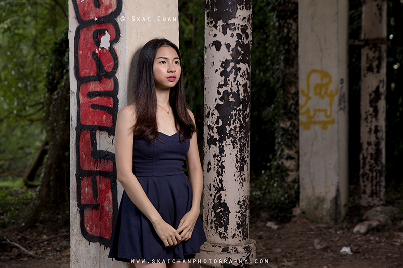 Fashion portrait photoshoot session with Wanping at Portsdown Road water tank Fashion portrait photoshoot session with Wanping at Portsdown Road water tank