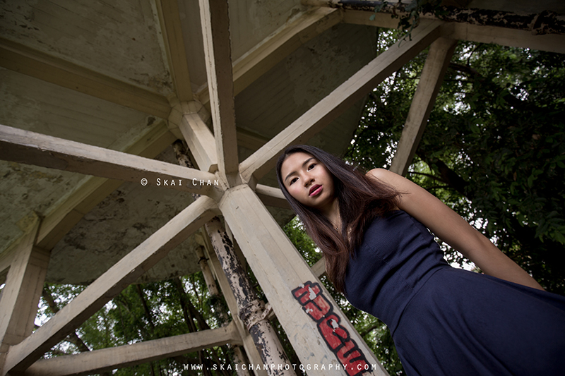 Fashion portrait photoshoot session with Wanping at Portsdown Road water tank Fashion portrait photoshoot session with Wanping at Portsdown Road water tank