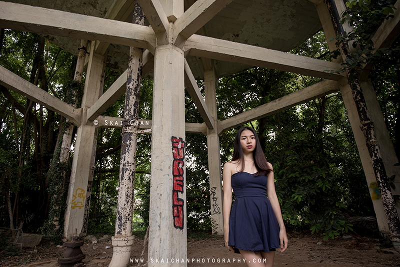 Fashion portrait photoshoot session with Wanping at Portsdown Road water tank Fashion portrait photoshoot session with Wanping at Portsdown Road water tank