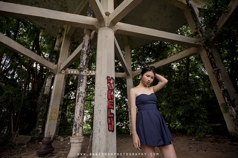 Fashion portrait photoshoot session with Wanping at Portsdown Road water tank Fashion portrait photoshoot session with Wanping at Portsdown Road water tank