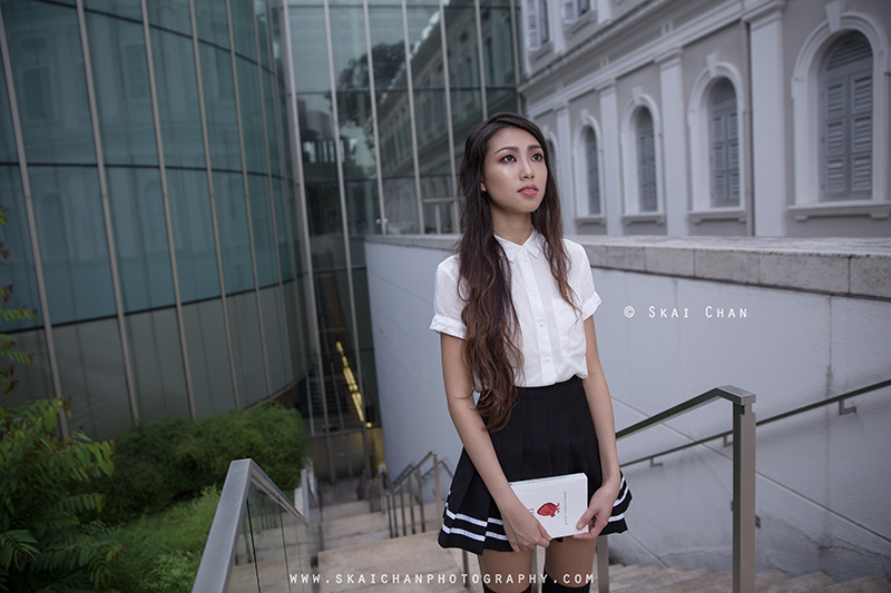 School girl themed night photoshoot session with Ng Shinyi at National Museum of Singapore School girl themed night photoshoot session with Ng Shinyi at National Museum of Singapore