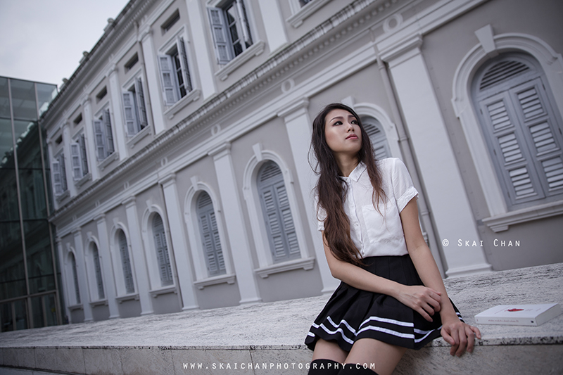 School girl themed night photoshoot session with Ng Shinyi at National Museum of Singapore School girl themed night photoshoot session with Ng Shinyi at National Museum of Singapore
