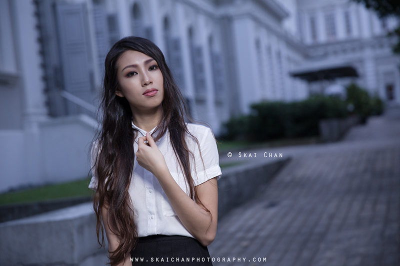 School girl themed night photoshoot session with Ng Shinyi at National Museum of Singapore School girl themed night photoshoot session with Ng Shinyi at National Museum of Singapore