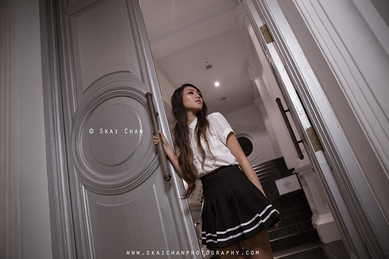 School girl themed night photoshoot session with Ng Shinyi at National Museum of Singapore School girl themed night photoshoot session with Ng Shinyi at National Museum of Singapore