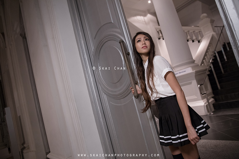 School girl themed night photoshoot session with Ng Shinyi at National Museum of Singapore School girl themed night photoshoot session with Ng Shinyi at National Museum of Singapore