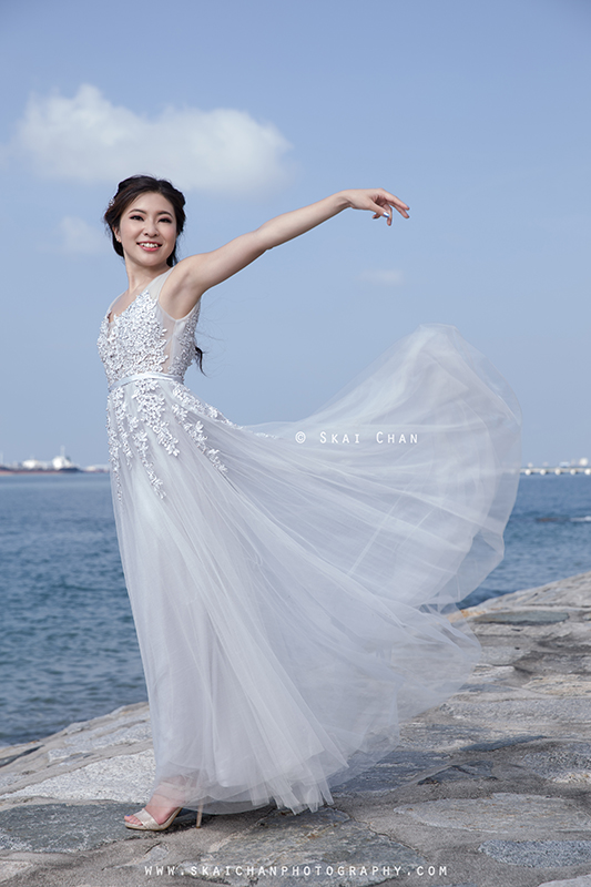 Bridal photoshoot session with Ayumi Inagaki at East Coast Park (ECP)