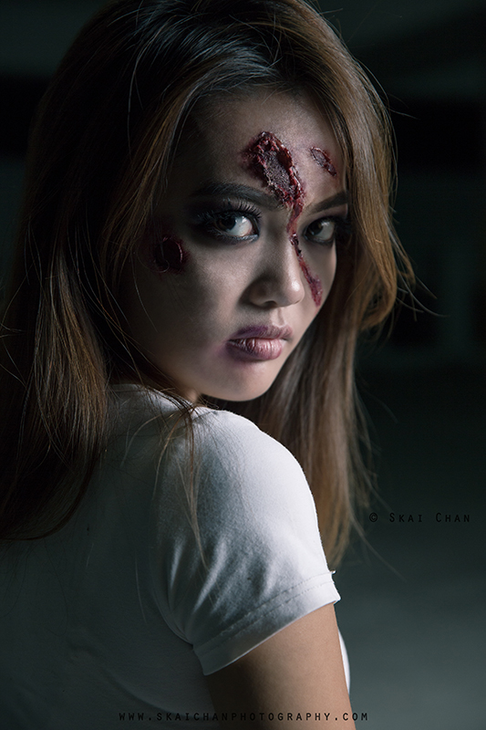 Halloween themed zombie Photoshoot with Charis Tan Mei Xuan at Hougang Carpark Halloween themed zombie Photoshoot with Charis Tan Mei Xuan at Hougang Carpark