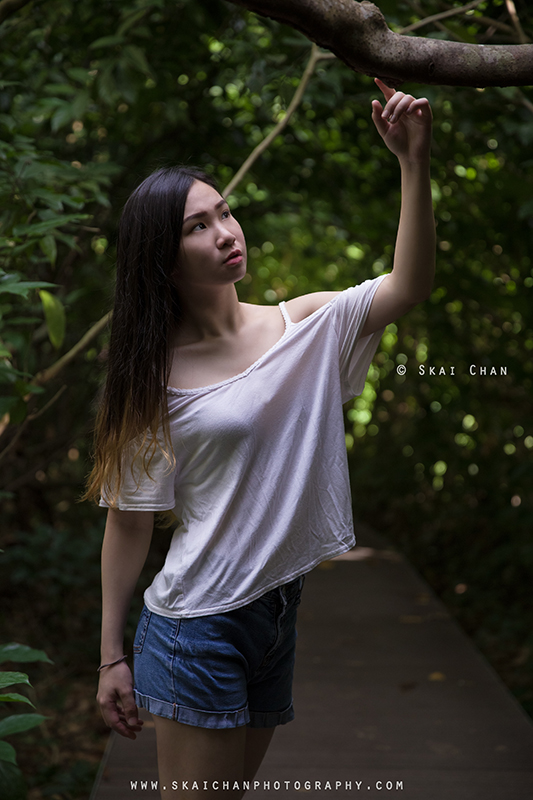 Hiking portrait photoshoot session with Angela Arlene Quek at Golf Link, Macritchie Reservoir Hiking portrait photoshoot session with Angela Arlene Quek at Golf Link, Macritchie Reservoir