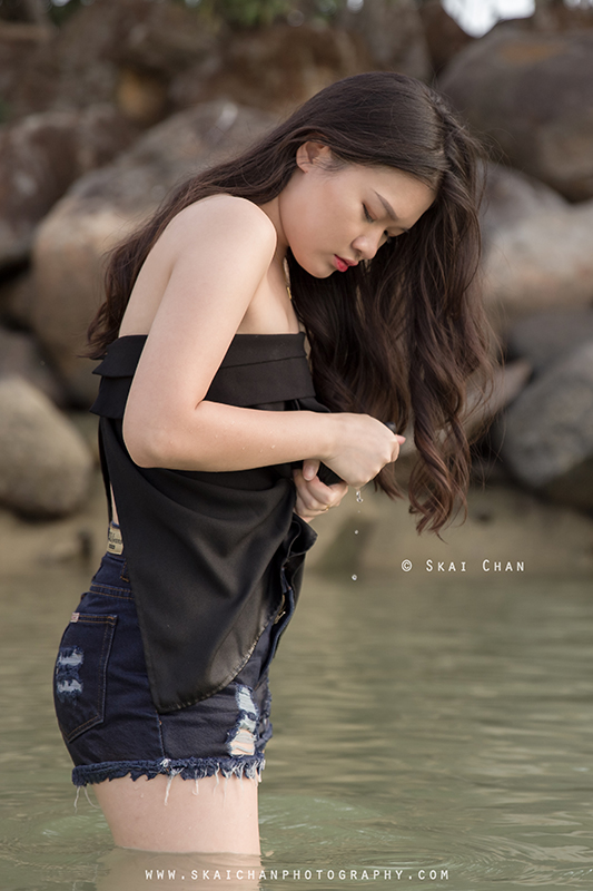 Lifestyle portrait photoshoot session with Janice Sui at Tanjong Beach, Sentosa