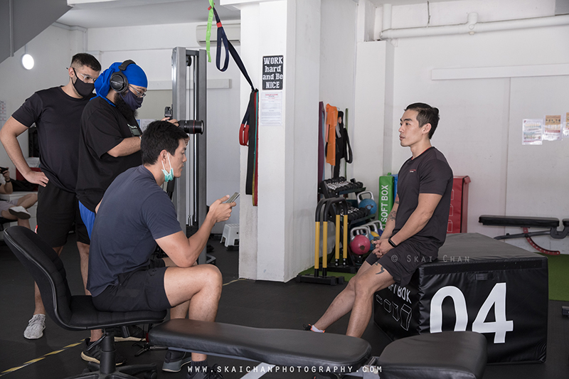 Commercial interview photoshoot session with Gold's Gym Singapore at various gym outlets Commercial interview photoshoot session with Gold's Gym Singapore at various gym outlets
