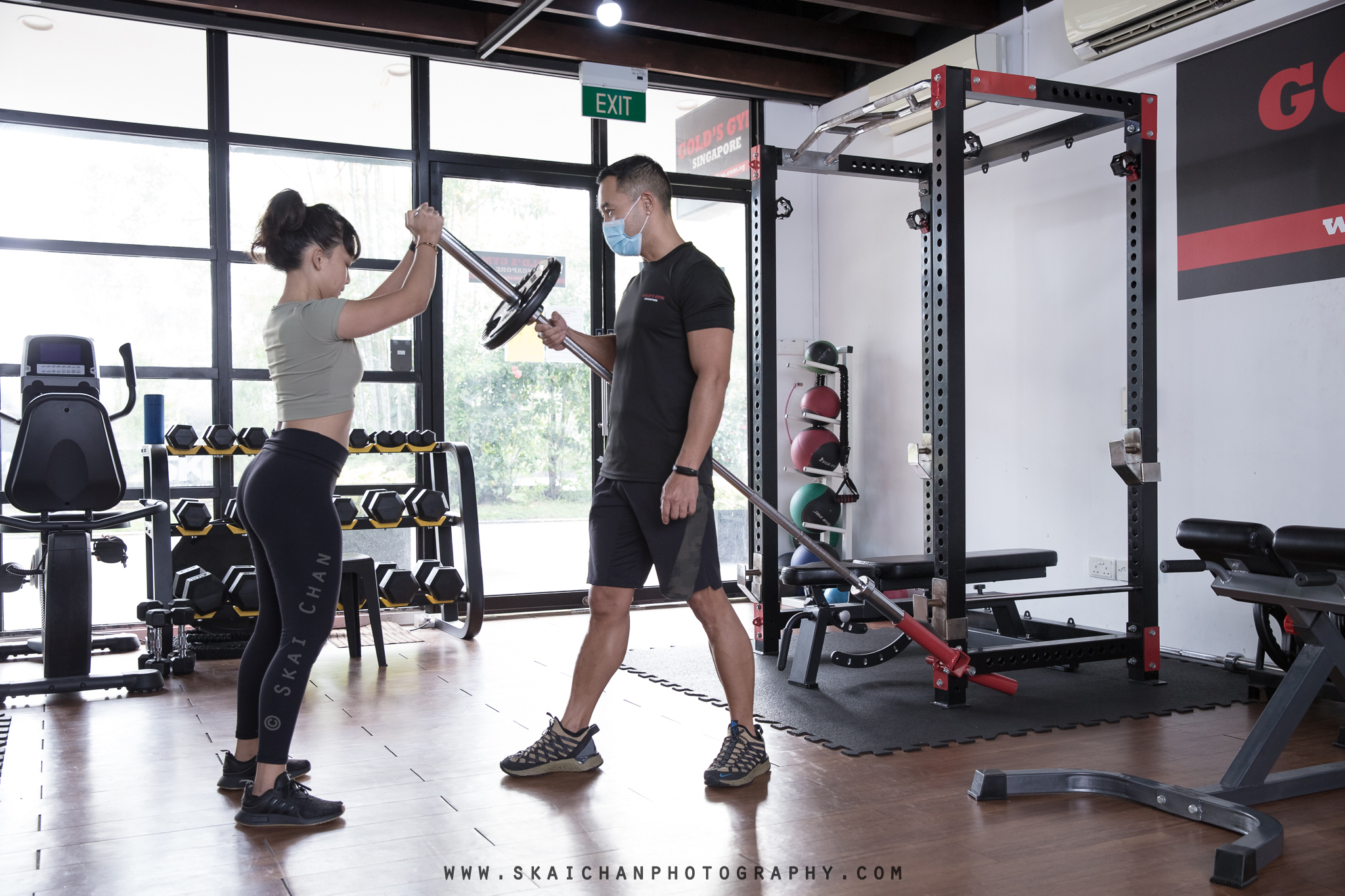 Commercial personal training photoshoot session with Gold's Gym Singapore at various gym outlets Commercial personal training photoshoot session with Gold's Gym Singapore at various gym outlets