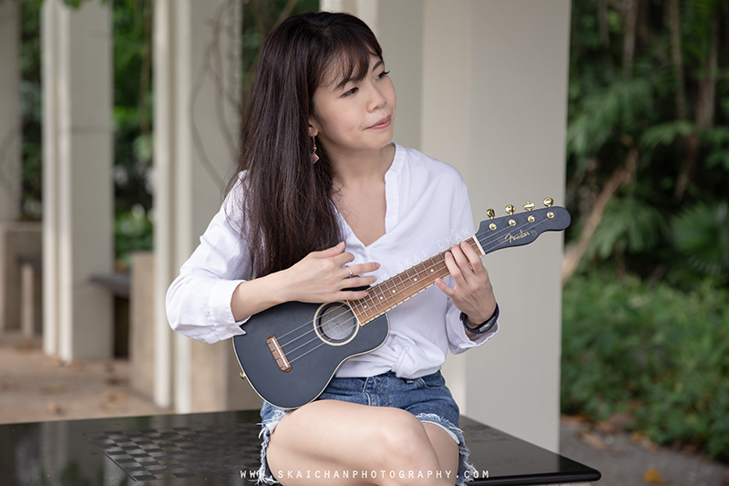 Ukulele themed portrait photoshoot session with Mel at Tiong Bahru Park Ukulele themed portrait photoshoot session with Mel at Tiong Bahru Park