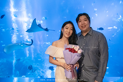 Indoor Couple Photoshoot - Couple: Hendra & Grace @ Ocean Restaurant (Resorts World Sentosa)