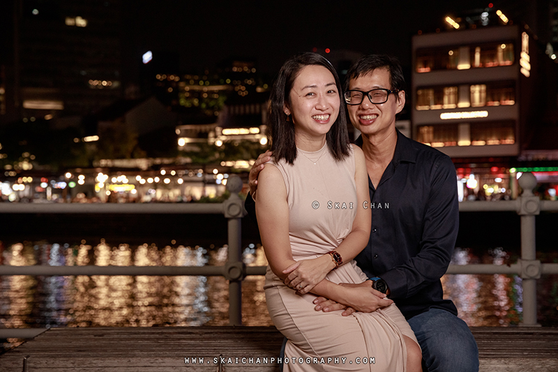 Night couple photoshoot session with Raymond & Serena at Promenade Boat Quay Night couple photoshoot session with Raymond & Serena at Promenade Boat Quay