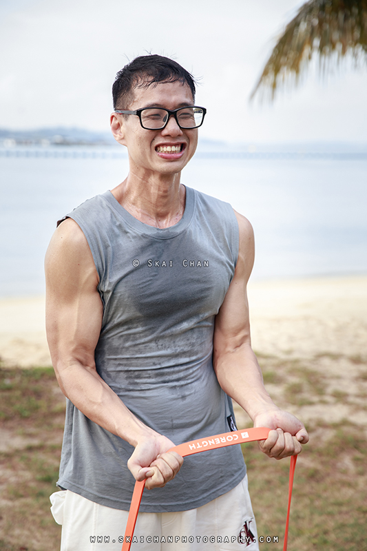 Fitness workout photoshoot session with Raymond Chan at Pasir Ris Beach Fitness workout photoshoot session with Raymond Chan at Pasir Ris Beach