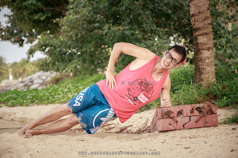 Fitness workout photoshoot session with Raymond Chan at Pasir Ris Beach Fitness workout photoshoot session with Raymond Chan at Pasir Ris Beach