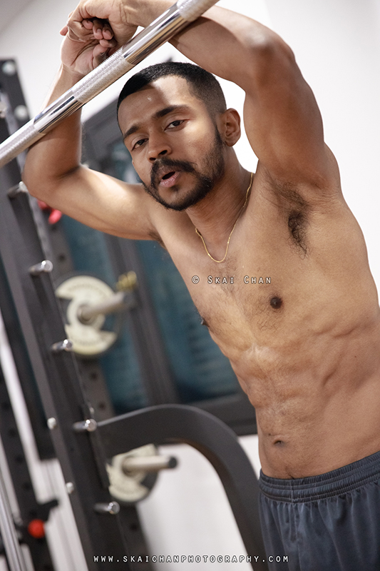 Men's fitness gym portrait photoshoot session with Daniel Stephen @ Gold's Gym Singapore, Rochester Park