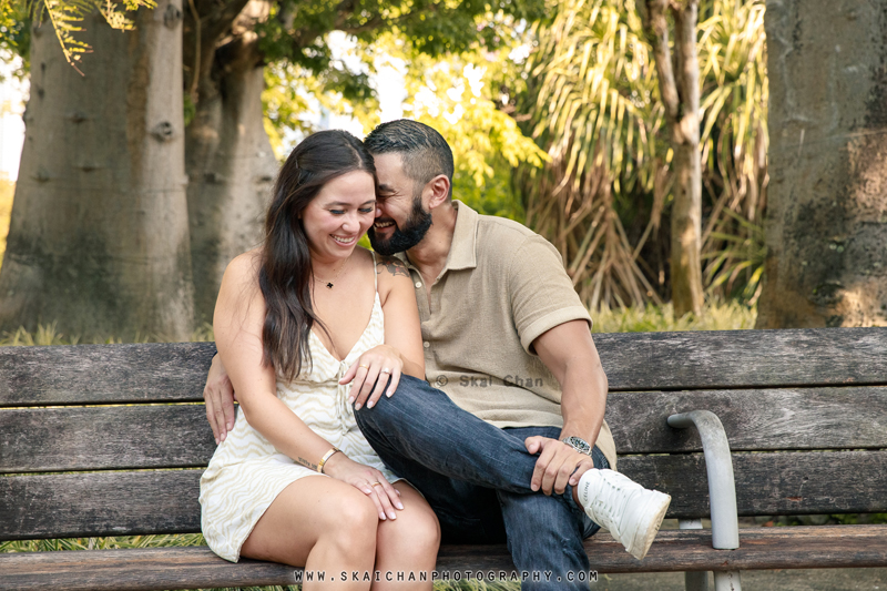 Outdoor casual couple photoshoot session with Ted & Holland at Gardens by the Bay