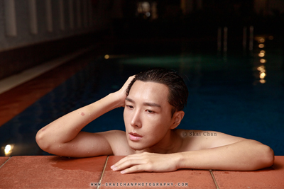 Indoor Swimming Headshot Photoshoot - Leonard Lye @ Swimming Pool (Buona Vista)